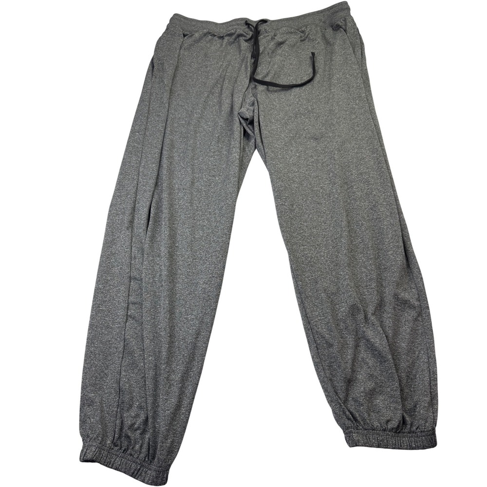Open Trails Mens 2XL Gray Jogger Sweatpants Athletic Drawstring Pants Heathered